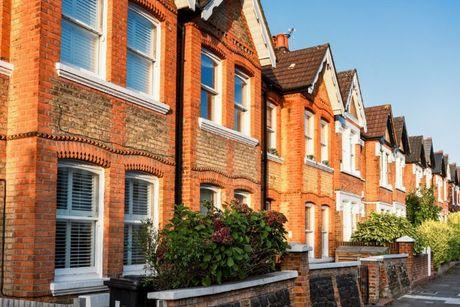 Image of family-sized houses in UK, typical for joint mortgages.