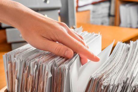 An image of someone searching for a documents file on a archive